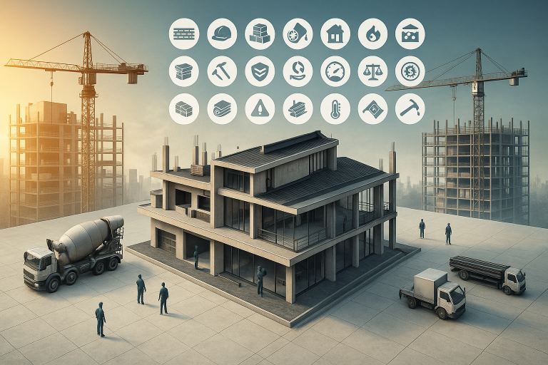 Stahl gegen Beton im Bauwesen